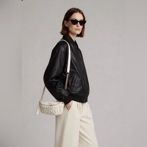 Elegant Cream Quilted crossbody